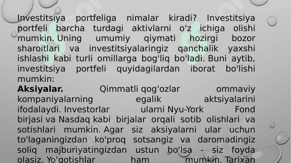 InvestitsiON PORTFELNI SHAKLANTIRISH 5