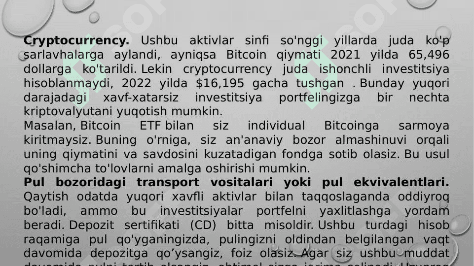 InvestitsiON PORTFELNI SHAKLANTIRISH 7