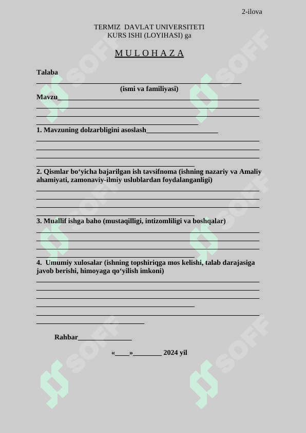 Kurs ishi topshiriq blankasi (Lotincha)    5 list 2