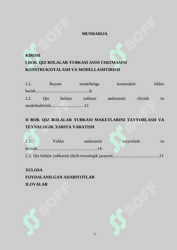 Texnologiya fanida o'quvchilarga yubkalarni konstruksiyalash, modellashtirsh, tikish texnologiyasi mavzusini o'qitish metodikasi 2
