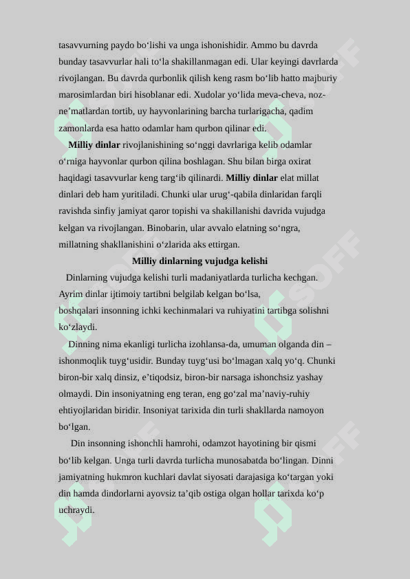 MILLIY DINLAR. ULARNING VUJUDGA KELISHI VA SHAKLLANISHI 4