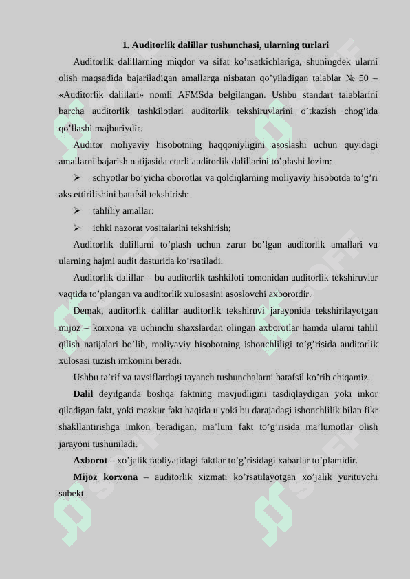Auditorlik dalillar 2