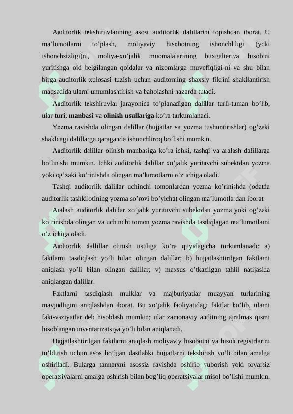 Auditorlik dalillar 5
