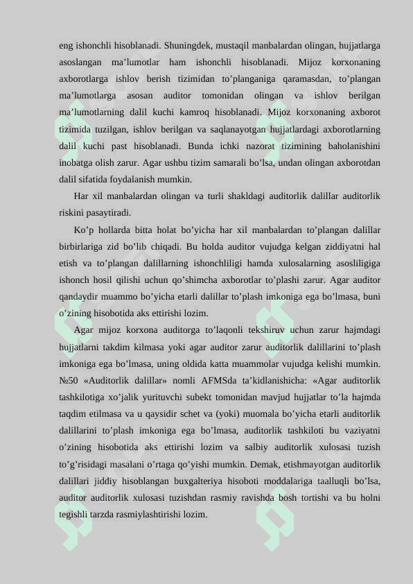 Auditorlik dalillar 7