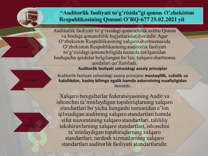 AUDITORLIK TASHKILOTLARINING HUQUQLARI, MAJBURIYATLARI VA JAVOBGARLIKLARI 6