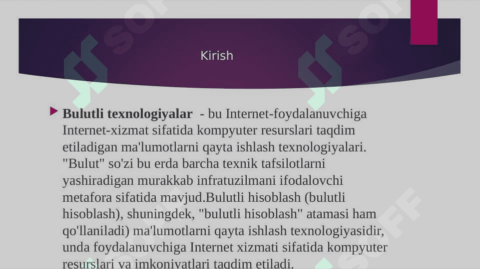 Bulutli hisoblash ma’lumotlarni saqlash 3