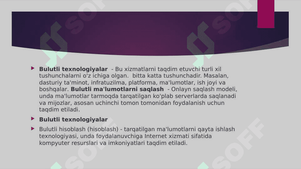 Bulutli hisoblash ma’lumotlarni saqlash 7