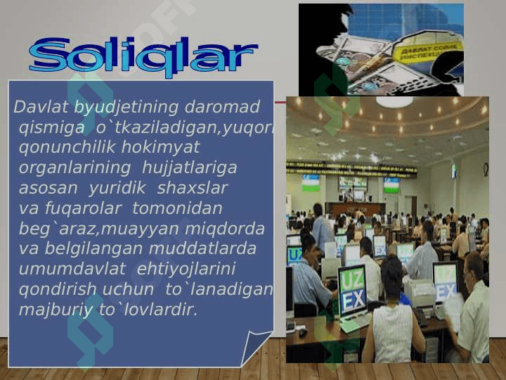 Soliq tushunchasi va soliq tizimi 3