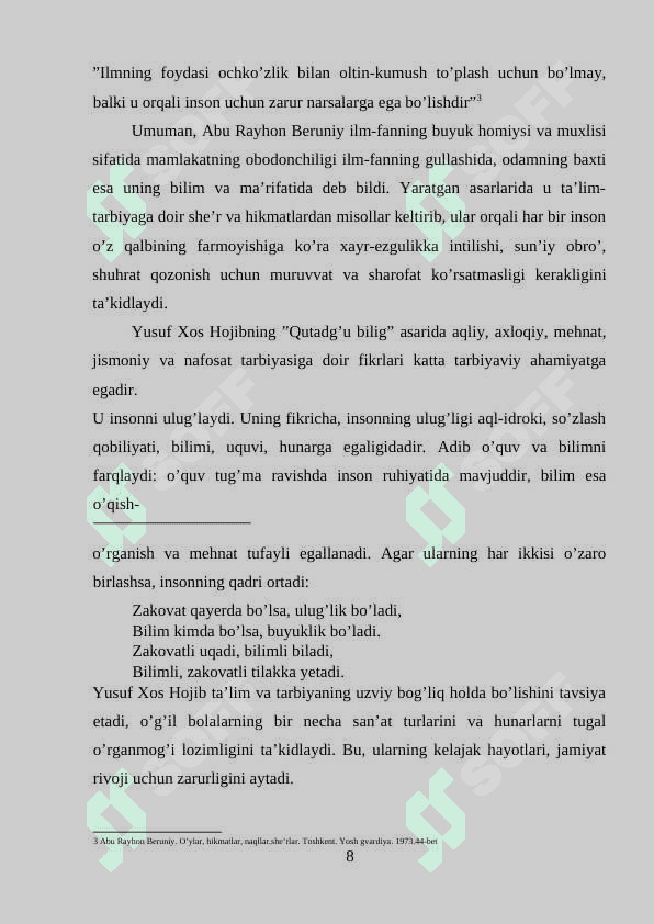 Mutafakkir allomalarimiz me’rosining farzand kamolotida tutgan o’mi 7
