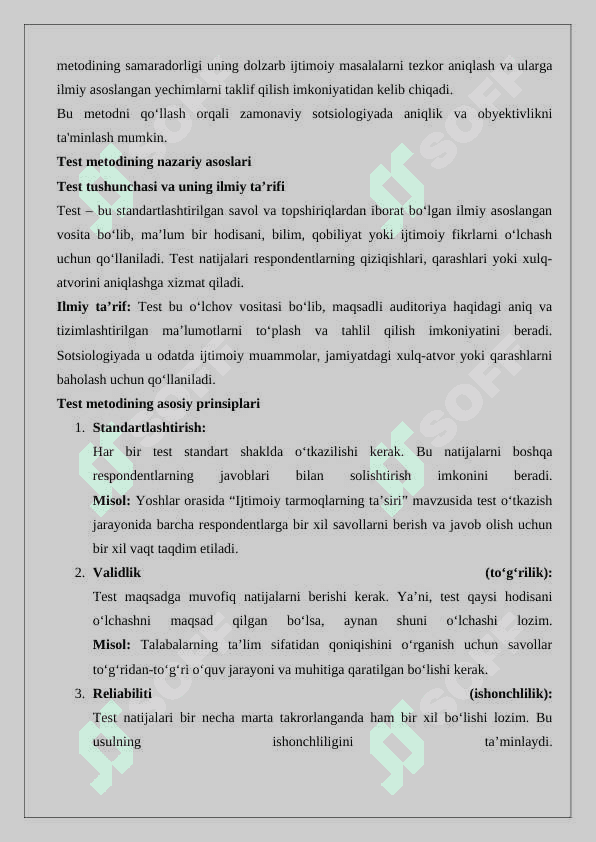 Sotsiologik tadqiqotlarda test metodi 3