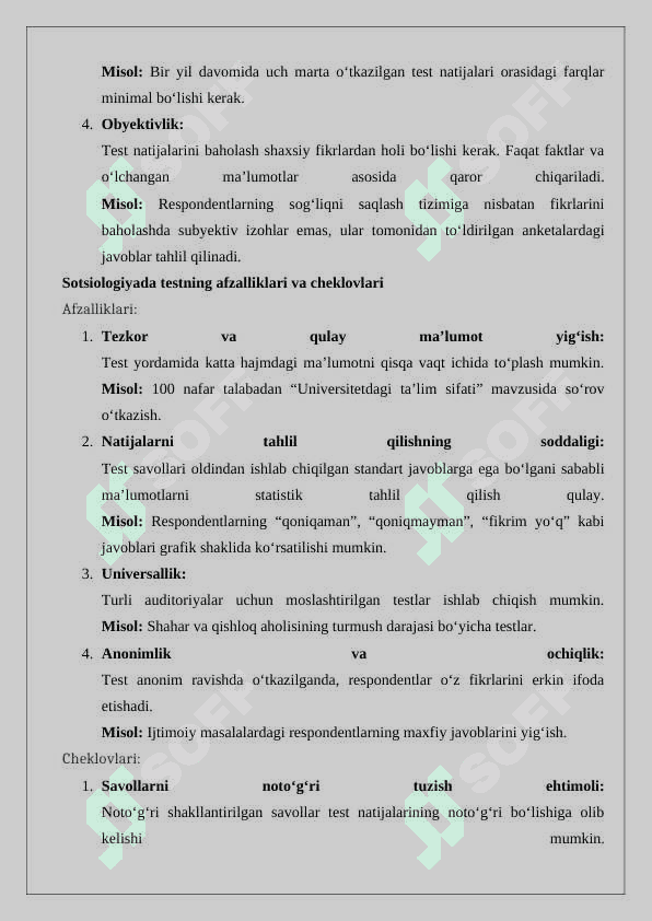 Sotsiologik tadqiqotlarda test metodi 4