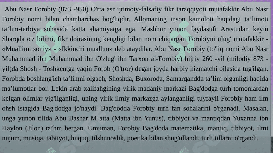 Sharq Uygʻonish davrida pedagogik fikrlarning rivojllanishi. Sharq Uygʻonish davrida taʼlimiy-axloqiy fikrlar rivoji: Sharq Uyg‘onish davrida pedagogik fikrlarning rivojllanishi 7