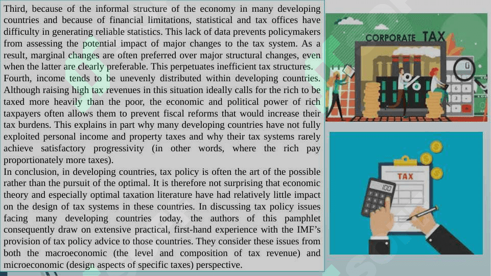 Best tax policy for developing markets 3