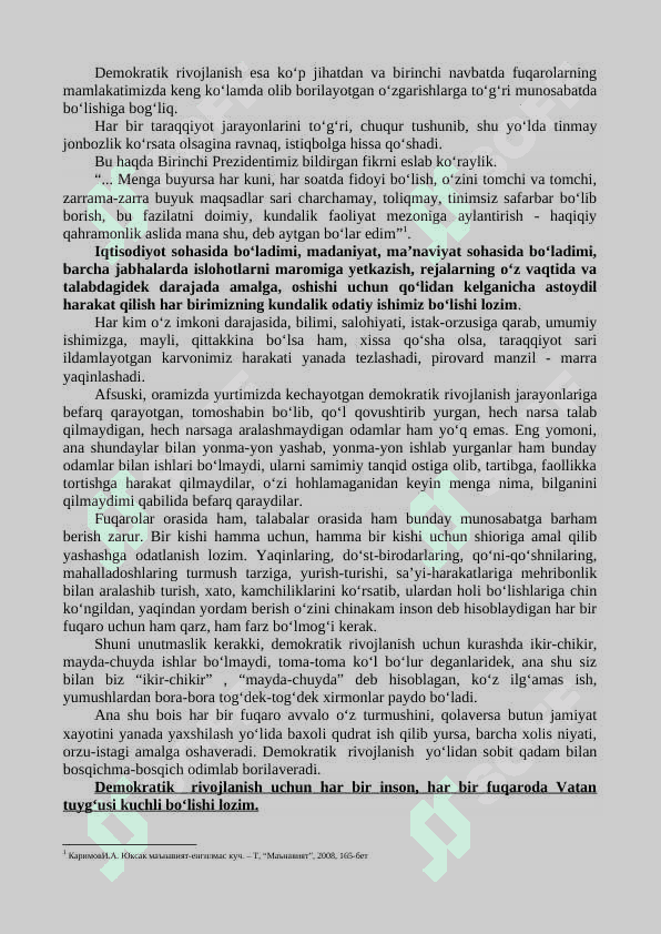 INSON ERKINLIGI, HUQUQ VA MANFAATLARINING  MILLIY G‘OYADA AKS ETISHI 3