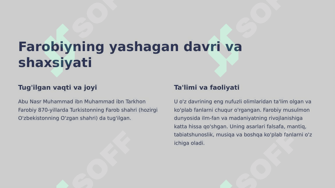 Abu Nasr Farobiy: Ulug' Qomusiy Alloma 2