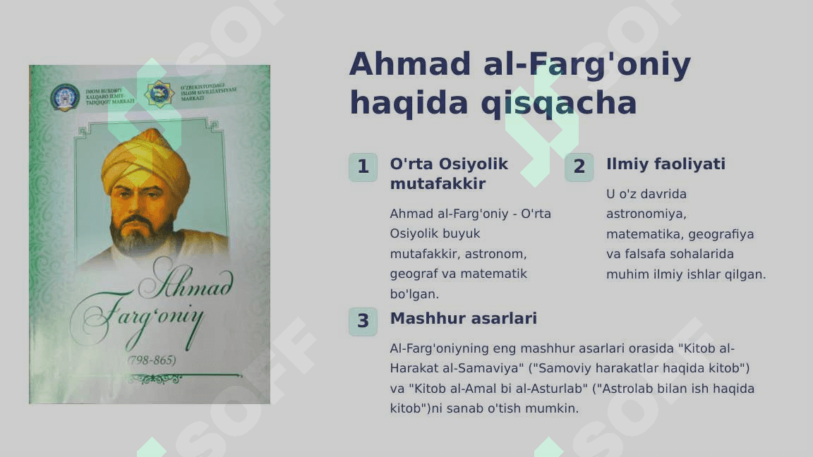 Ahmad al-Farg'oniy - O'rta Osiyolik mashhur mutafakkir 2