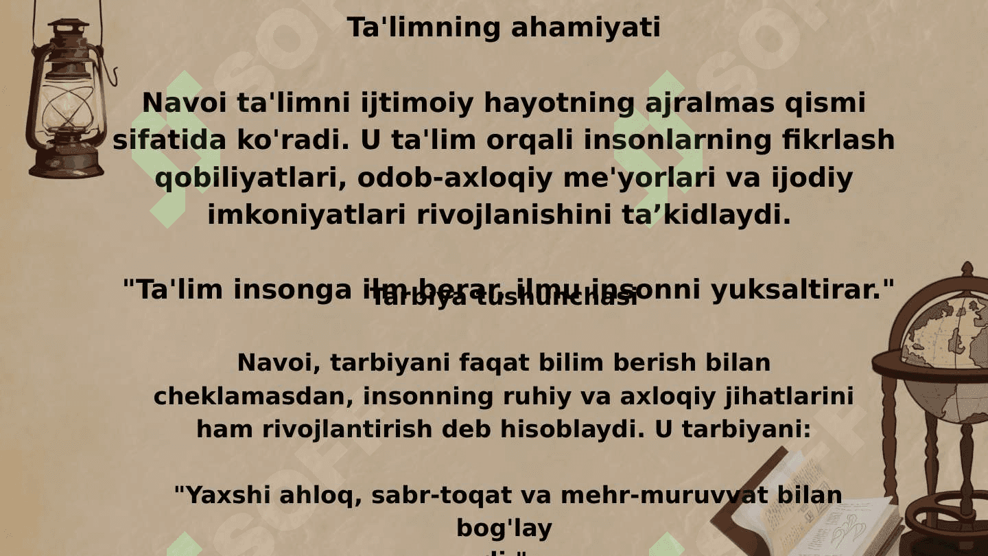 Alisher Navoiyning ta'lim-tarbiya tug'rsisidagi qarashlari 2