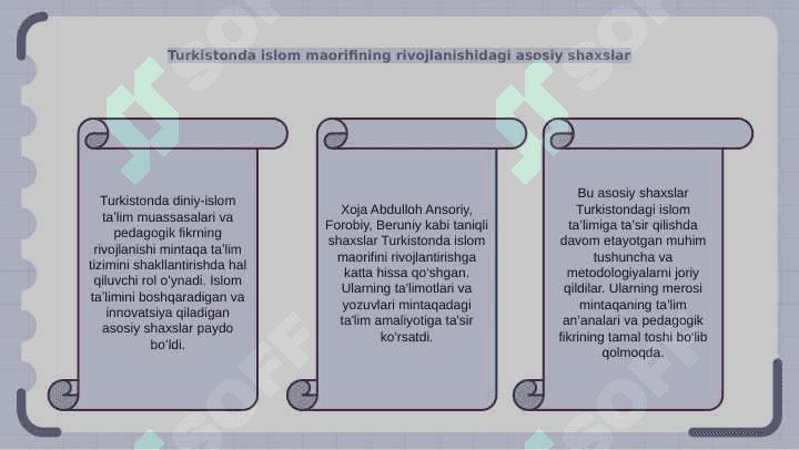 TURKISTON OʻLKASIDA DINIY-ISLOMIY TARBIYA MUASSASALARI VA PEDAGOGIK FIKR TARAQQIYOTI 6