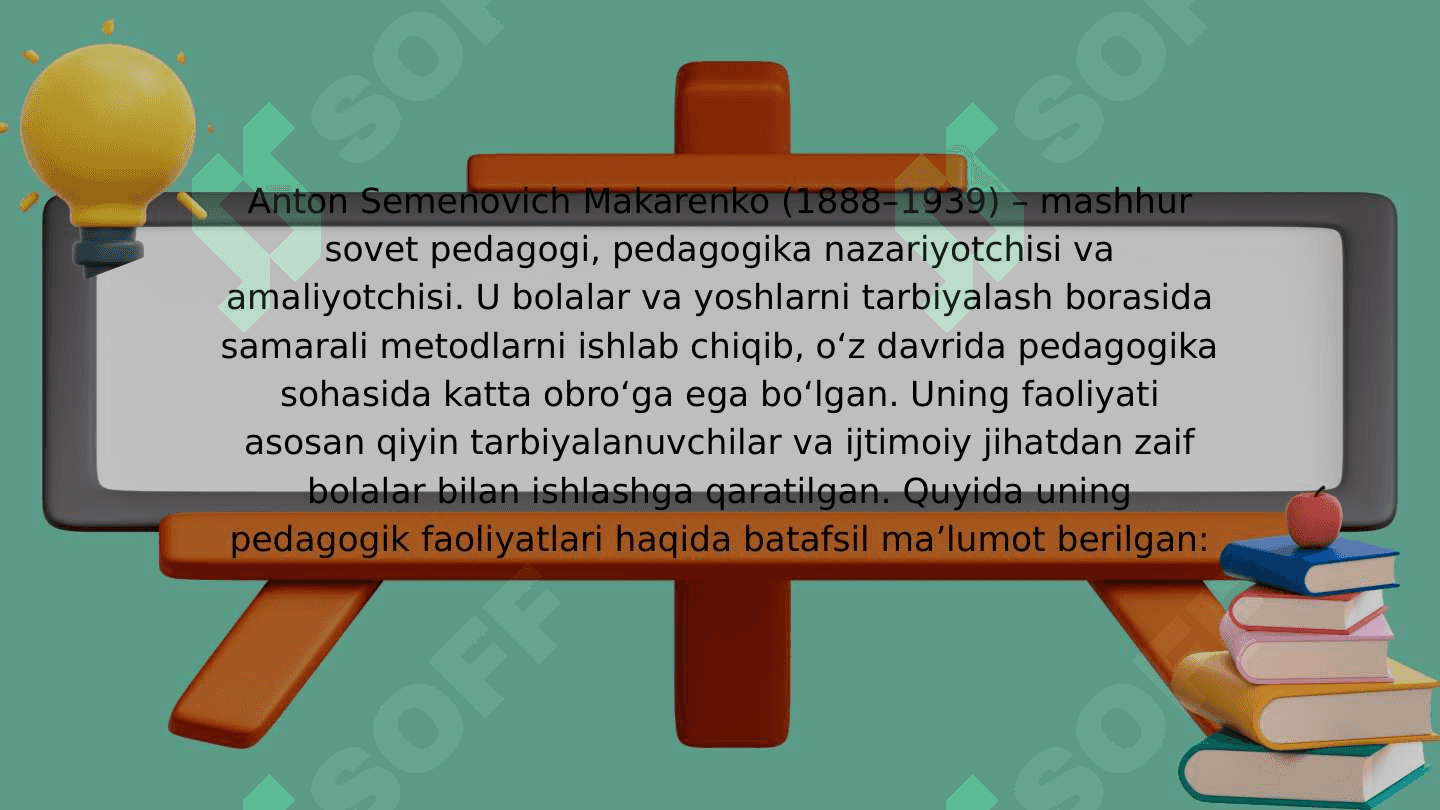 MAKARENKONING PEDAGOGIK FAOLIYATI 2