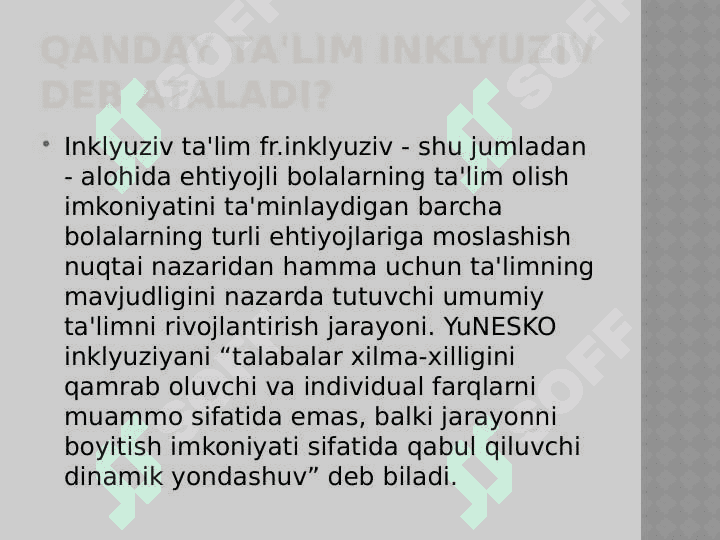 Inklyuziv ta’limning nazariy va metodologik asoslari 2