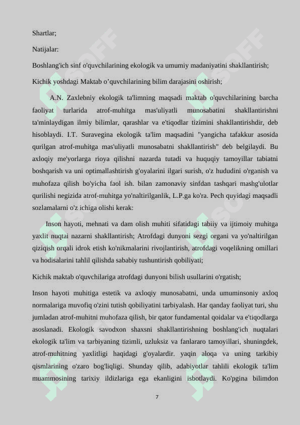 Boshlang'ich sinf o'quvchilarini ekologik tarbiyalash 7