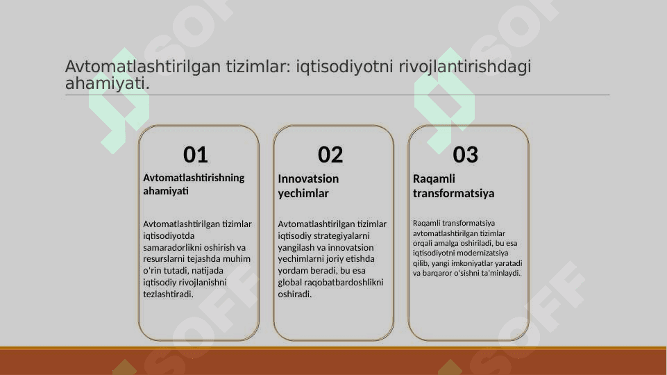 Avtomatlashtirilgan loyihalash tizimlarini iqtisodiyot va korporativ boshqaruv sohalarida qo'llash 3
