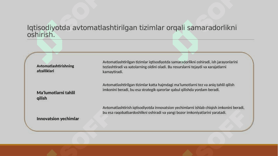 Avtomatlashtirilgan loyihalash tizimlarini iqtisodiyot va korporativ boshqaruv sohalarida qo'llash 4