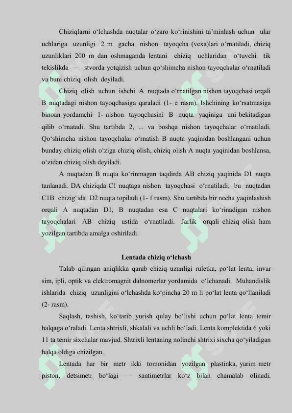Joyda chiziqlarni o'lchash 4