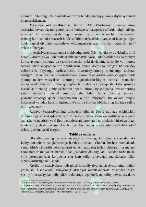 XORIJIY INVESTITSIYALARNI JALB QILISH USULLARI VA SHAKLLARI. 4