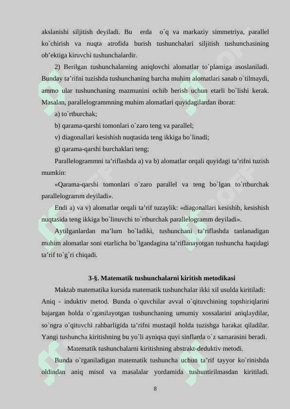 MATEMATIK HUKM. MATEMATIK XULOSA. MATEMATIK HUKMNING TURLARI 8