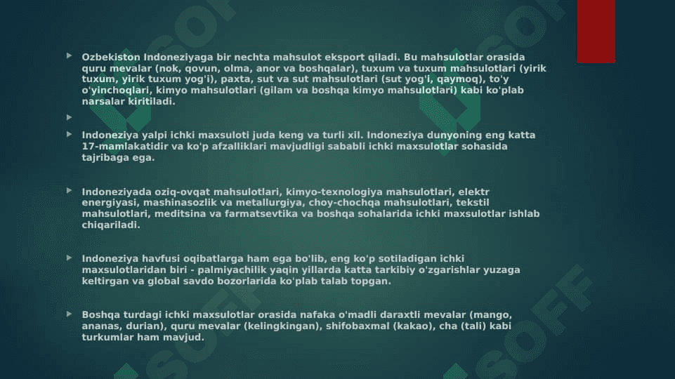 INDONEZIYA DAVLATNING IQSODIYOTI VA BOJXONA SIYOSATI 4