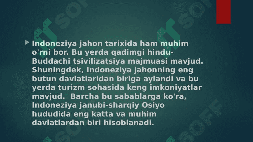 INDONEZIYA DAVLATNING IQSODIYOTI VA BOJXONA SIYOSATI 6