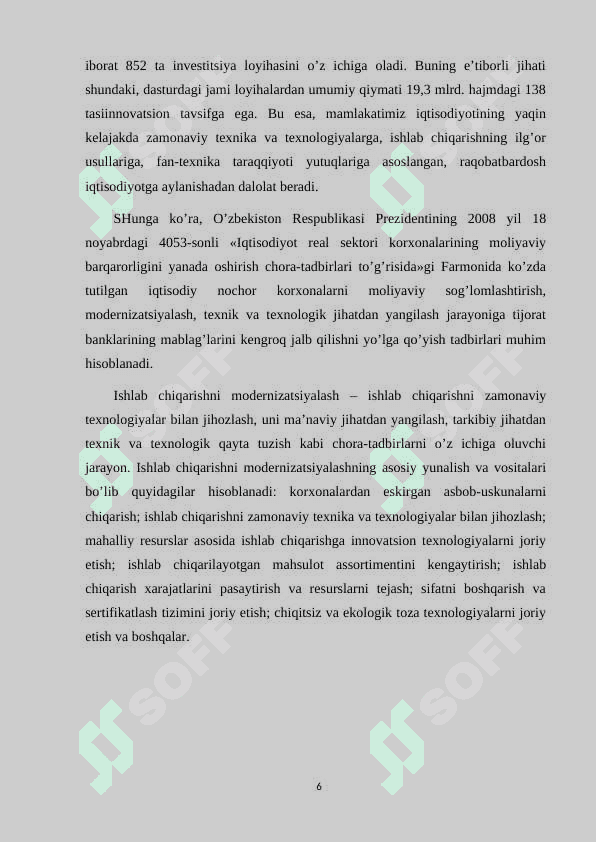 Korxonaning rivojlantrishiga ta’sir etuvchi omillar 6