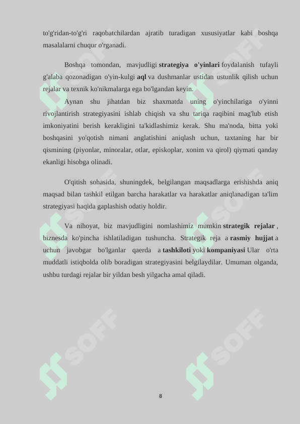Korxonaning rivojlantrishiga ta’sir etuvchi omillar 8