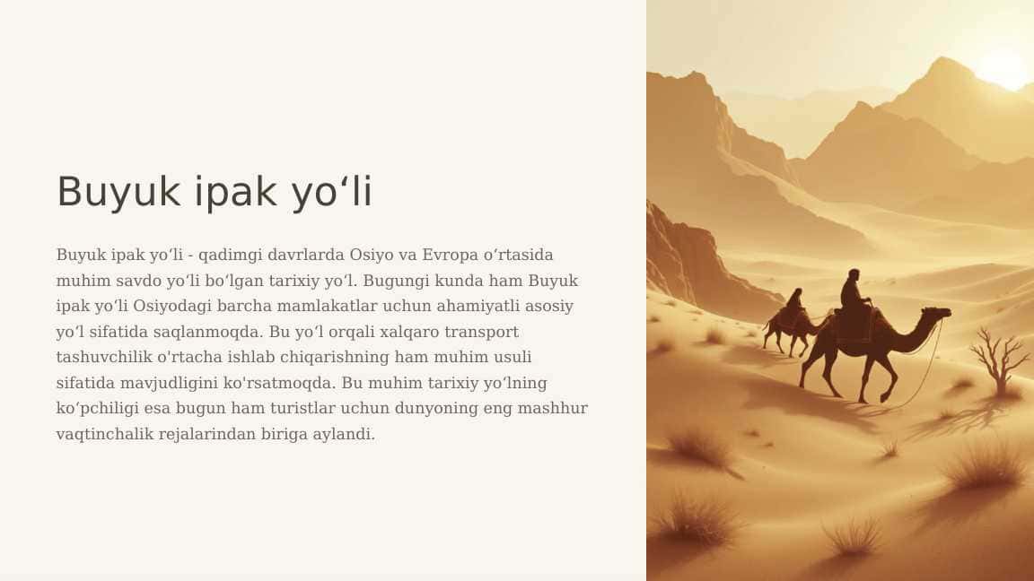 Buyuk ipak yoʻli 1