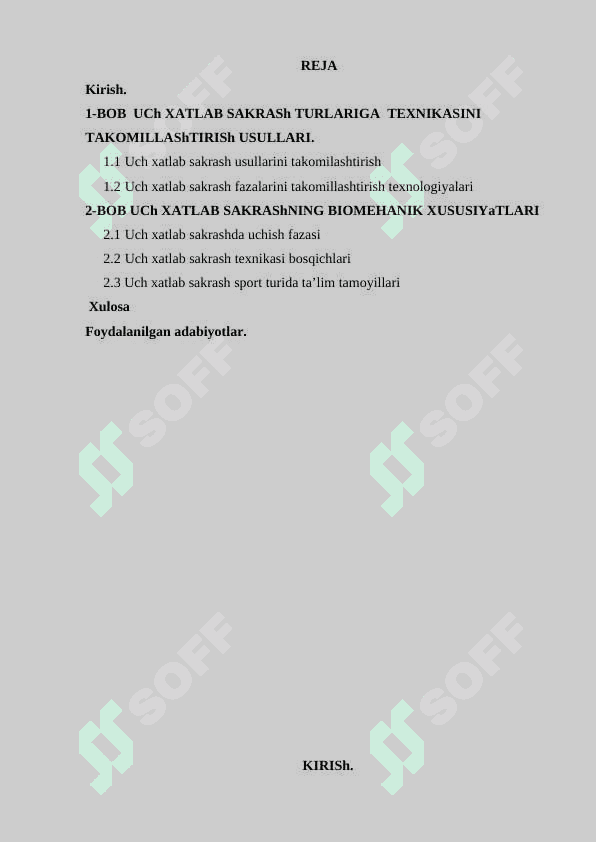 Uch xatlab sakrash texnikasini takomillashtirish 2