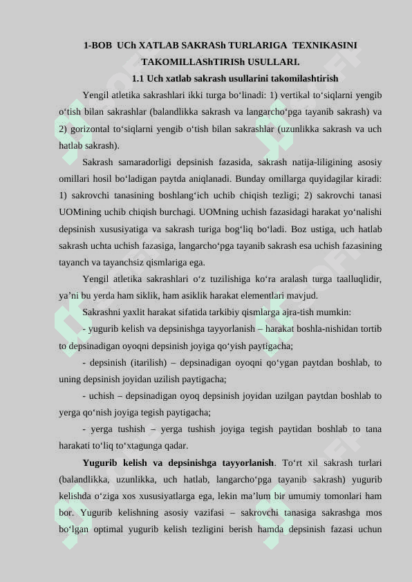 Uch xatlab sakrash texnikasini takomillashtirish 4