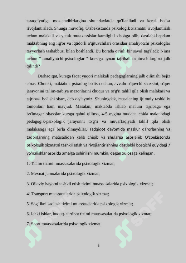 Boshqaruv ko'nikmalarini rivojlantirishning psixologik asoslari 8
