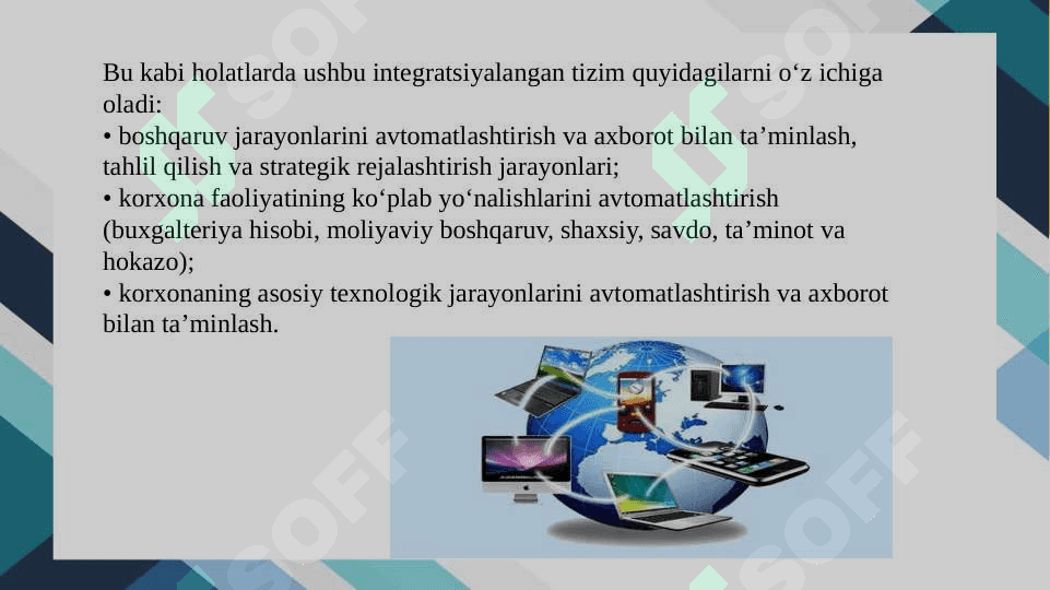 IQTISODIYOTDA AXBOROT TIZIMLARINING O‘ZARO INTEGRATSIYASI 4