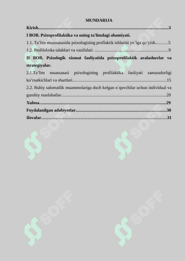 Ta’lim muassasi psixologining psixoprofilaktik faoliyati 2
