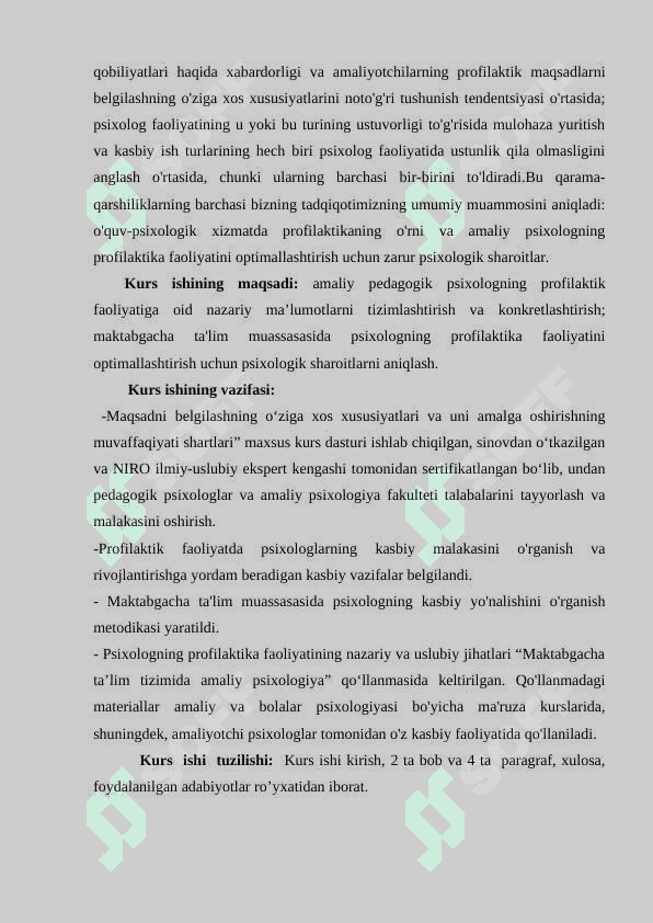 Ta’lim muassasi psixologining psixoprofilaktik faoliyati 4