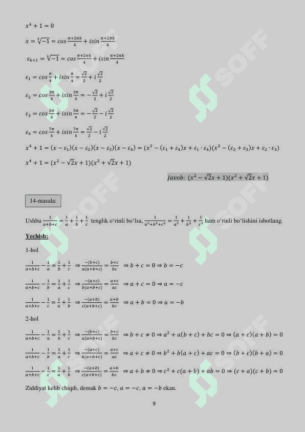 Olimpiada masalalari matematika 8