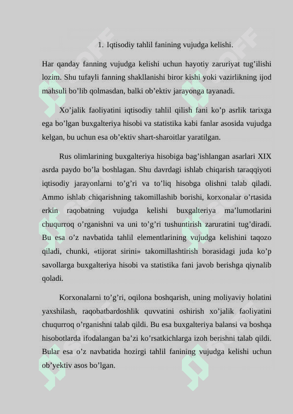 IQTISOD TAHLILNING FAN SIFATIDA SHAKILLANISH TARIXI 2