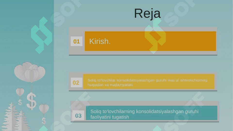 Soliq to‘lovchilar konsolidatsiyalashgan guruhi ishtirokchilarining huquq va majburiyatlari 2