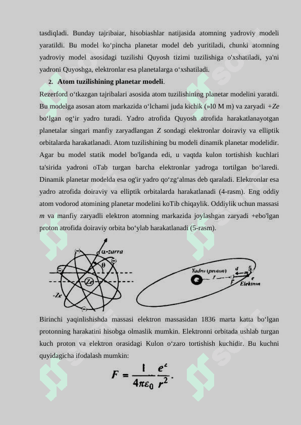 Atom tuzilishining modellari 7