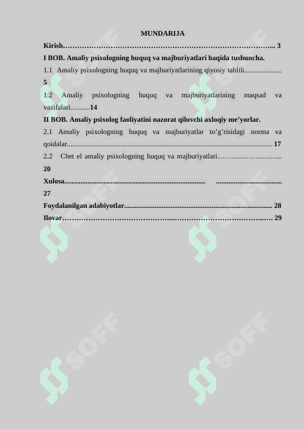 Amaliy psixologning huquq va majburiyatlari 2
