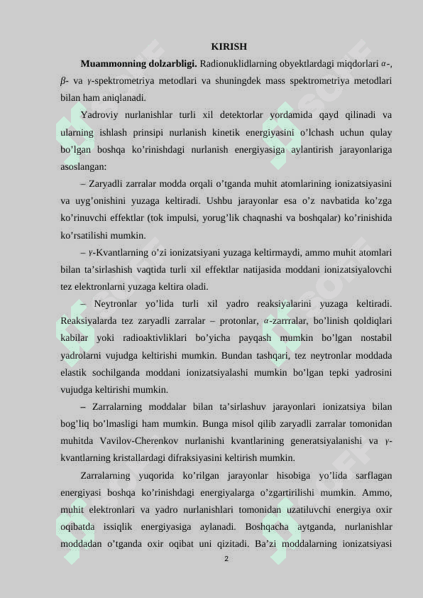 NURLANISH DETEKTORLARINING ASOSIY XUSUSIYATLARI 2