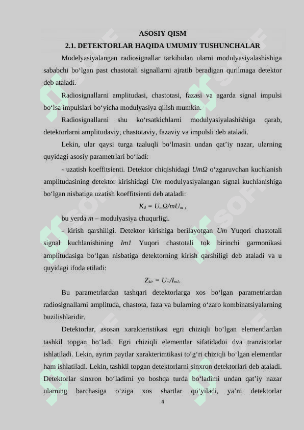 NURLANISH DETEKTORLARINING ASOSIY XUSUSIYATLARI 4