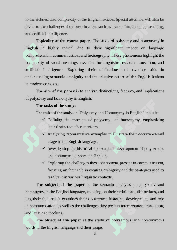 Polysemy and Homonymy in English mavzusida kurs ishi 3