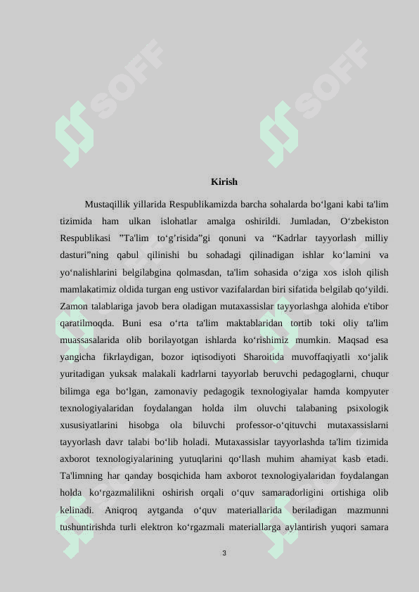 Microsoft Excel dasturida misollar yechish texnologiyasi 3